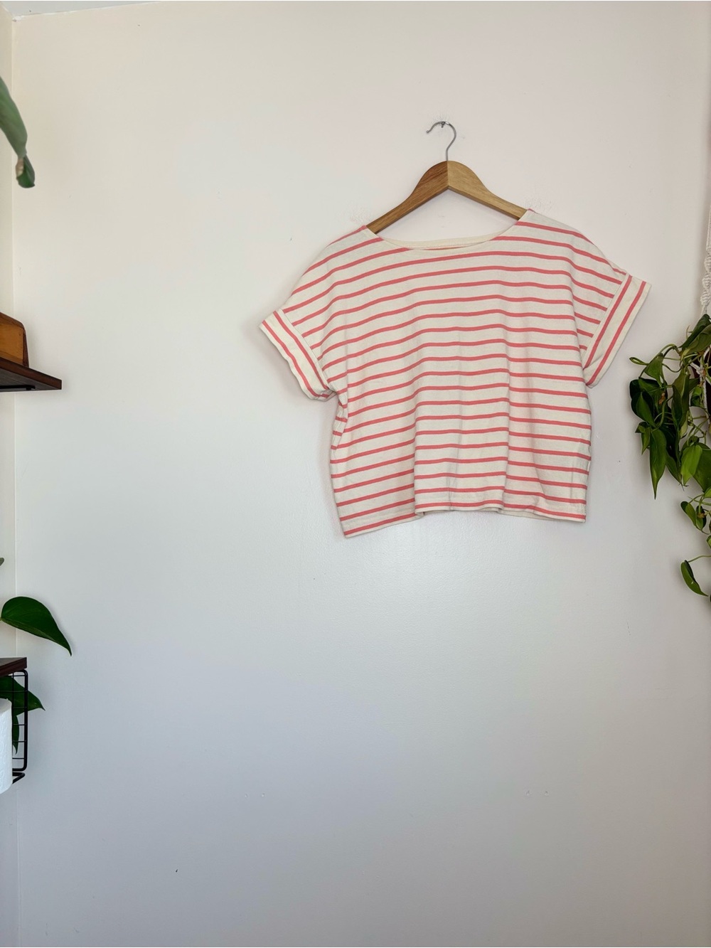 Madewell Boxy Crop Tee In Stripe - Picture 2 of 7